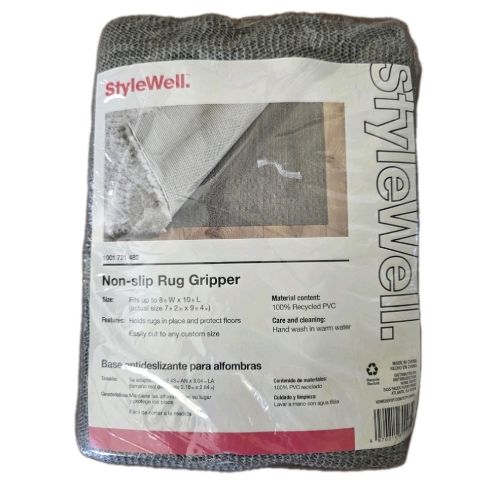 Stylewell 8 x 10 Non-Slip Area Rug Pad Gripper Any Hard Surface Floors Hardwood - Picture 12 of 12
